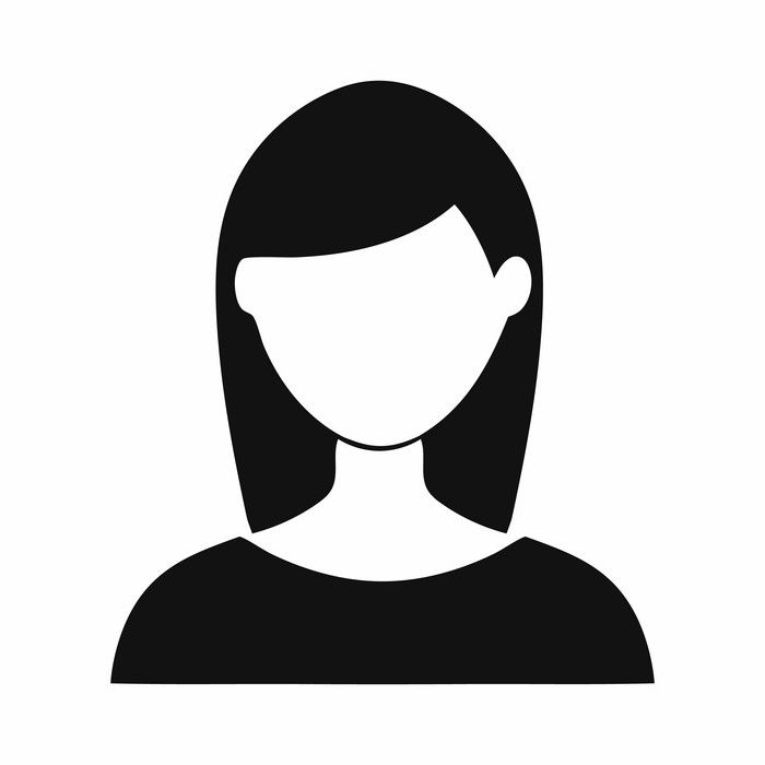 simple black and white female avatar icon png images eps free download pikbest